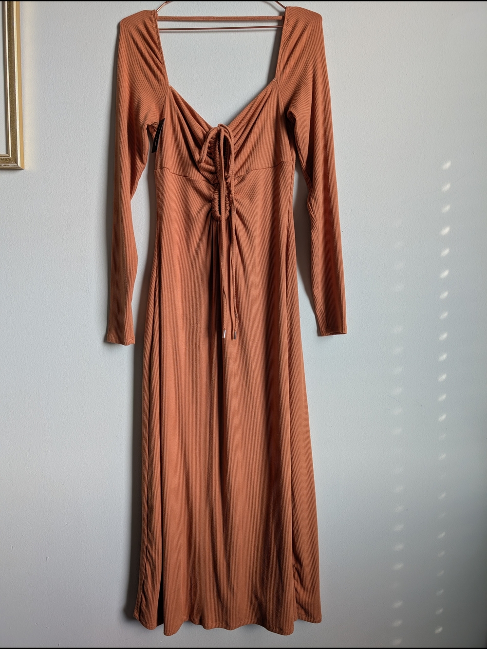 NWOT AFRM Jordana Dress In caramel Fall Size S